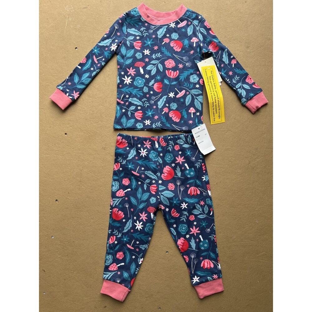 Tucker + Tate Blue Floral Pajama Set- size 12-18 months
